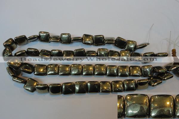 CPY318 15.5 inches 14*14mm square pyrite gemstone beads wholesale