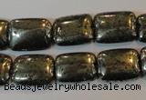 CPY322 15.5 inches 12*16mm rectangle pyrite gemstone beads wholesale