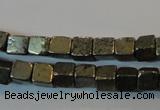 CPY350 15.5 inches 4*4mm cube pyrite gemstone beads wholesale