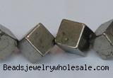 CPY359 15.5 inches 12*12mm cube pyrite gemstone beads