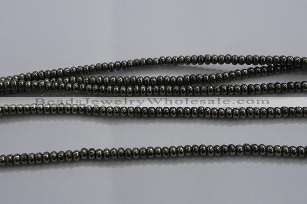 CPY420 15.5 inches 2*3mm rondelle pyrite gemstone beads