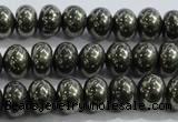 CPY422 15.5 inches 4*6mm rondelle pyrite gemstone beads