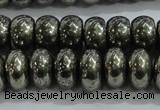 CPY423 15.5 inches 5*8mm rondelle pyrite gemstone beads