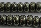 CPY424 15.5 inches 6*10mm rondelle pyrite gemstone beads