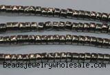 CPY606 15.5 inches 2*3mm heishi pyrite gemstone beads