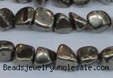 CPY622 15.5 inches 5*8mm - 6*10mm nuggets pyrite gemstone beads