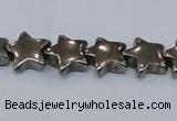 CPY658 15.5 inches 12*12mm star pyrite gemstone beads