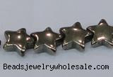 CPY659 15.5 inches 14*14mm star pyrite gemstone beads