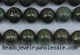 CPY763 15.5 inches 10mm round pyrite gemstone beads wholesale