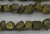 CPY802 15.5 inches 6*10mm - 8*12mm nuggets plated pyrite beads