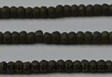 CPY810 15.5 inches 2*3mm faceted rondelle matte pyrite beads