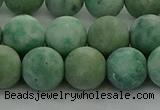 CQJ234 15.5 inches 12mm round matte Qinghai jade beads