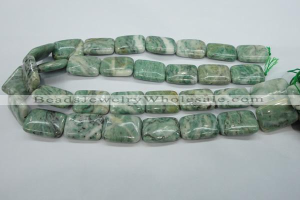 CQJ76 15.5 inches 18*25mm rectangle Qinghai jade beads wholesale