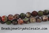 CRA100 15.5 inches 6mm faceted round rainforest agate gemstone beads