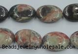 CRA15 15.5 inches 13*18mm oval natural rainforest agate beads