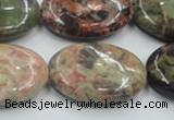 CRA17 15.5 inches 22*30mm oval natural rainforest agate beads