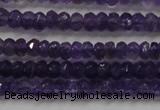 CRB101 15.5 inches 2.5*4mm faceted rondelle amethyst beads