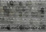 CRB105 15.5 inches 2.5*4mm faceted rondelle cloudy quartz beads