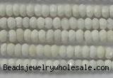 CRB109 15.5 inches 2.5*4mm faceted rondelle white agate beads