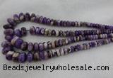 CRB1102 15.5 inches 5*8mm - 9*18mm rondelle dogtooth amethyst beads