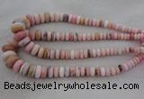 CRB1106 15.5 inches 5*8mm - 9*18mm rondelle pink opal beads