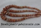 CRB1111 15.5 inches 5*8mm - 9*18mm rondelle moonstone beads