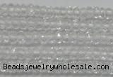 CRB112 15.5 inches 2.5*4mm faceted rondelle white crystal beads