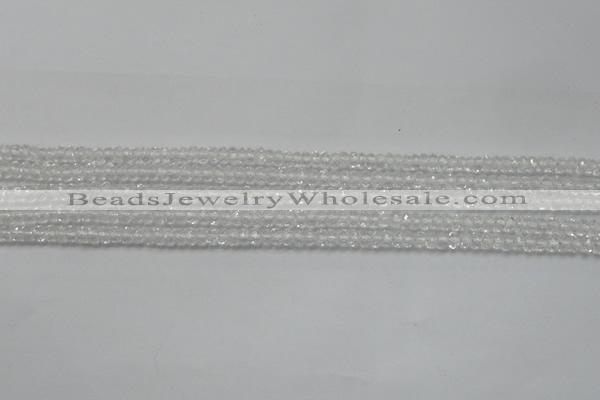 CRB112 15.5 inches 2.5*4mm faceted rondelle white crystal beads