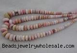 CRB1126 15.5 inches 5*8mm - 9*18mm faceted rondelle pink opal beads