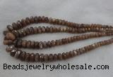 CRB1132 15.5 inches 5*8mm - 9*18mm faceted rondelle moonstone beads