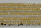 CRB114 15.5 inches 3*4.5mm faceted rondelle citrine gemstone beads