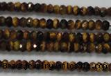 CRB116 15.5 inches 3*5mm faceted rondelle yellow tiger eye beads