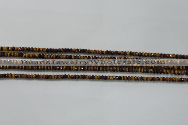 CRB116 15.5 inches 3*5mm faceted rondelle yellow tiger eye beads