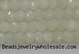 CRB1211 15.5 inches 4*6mm faceted rondelle white moonstone beads