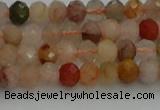 CRB1214 15.5 inches 4*6mm faceted rondelle mixed rutilated quartz beads