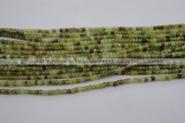 CRB122 15.5 inches 2.5*3.5mm faceted rondelle green garnet beads