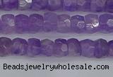 CRB1274 15.5 inches 4*6mm faceted rondelle lavender amethyst beads