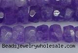 CRB1276 15.5 inches 6*10mm faceted rondelle lavender amethyst beads