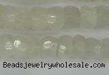 CRB1279 15.5 inches 5*8mm faceted rondelle white moonstone beads