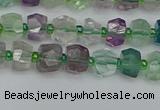 CRB1286 15.5 inches 4*6mm faceted rondelle fluorite beads