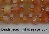 CRB1290 15.5 inches 4*6mm faceted rondelle moonstone beads