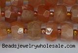 CRB1291 15.5 inches 5*8mm faceted rondelle moonstone beads