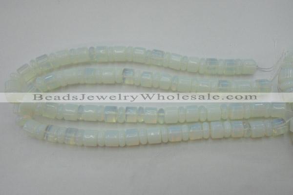 CRB135 15.5 inches 6*12mm & 10*12mm rondelle opal beads