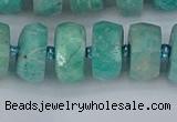 CRB1373 15.5 inches 7*14mm faceted rondelle amazonite beads