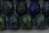 CRB1455 15.5 inches 10*14mm faceted rondelle chrysocolla beads