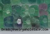 CRB1465 15.5 inches 6*10mm faceted rondelle fluorite beads