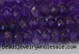 CRB1804 15.5 inches 4*6mm faceted rondelle amethyst beads