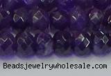 CRB1805 15.5 inches 5*8mm faceted rondelle amethyst beads