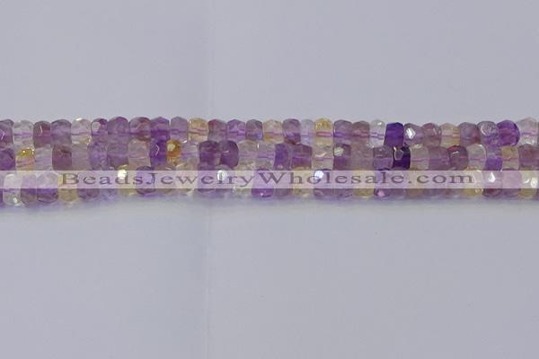 CRB1808 15.5 inches 5*8mm faceted rondelle ametrine beads