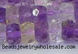 CRB1810 15.5 inches 6*12mm faceted rondelle ametrine beads